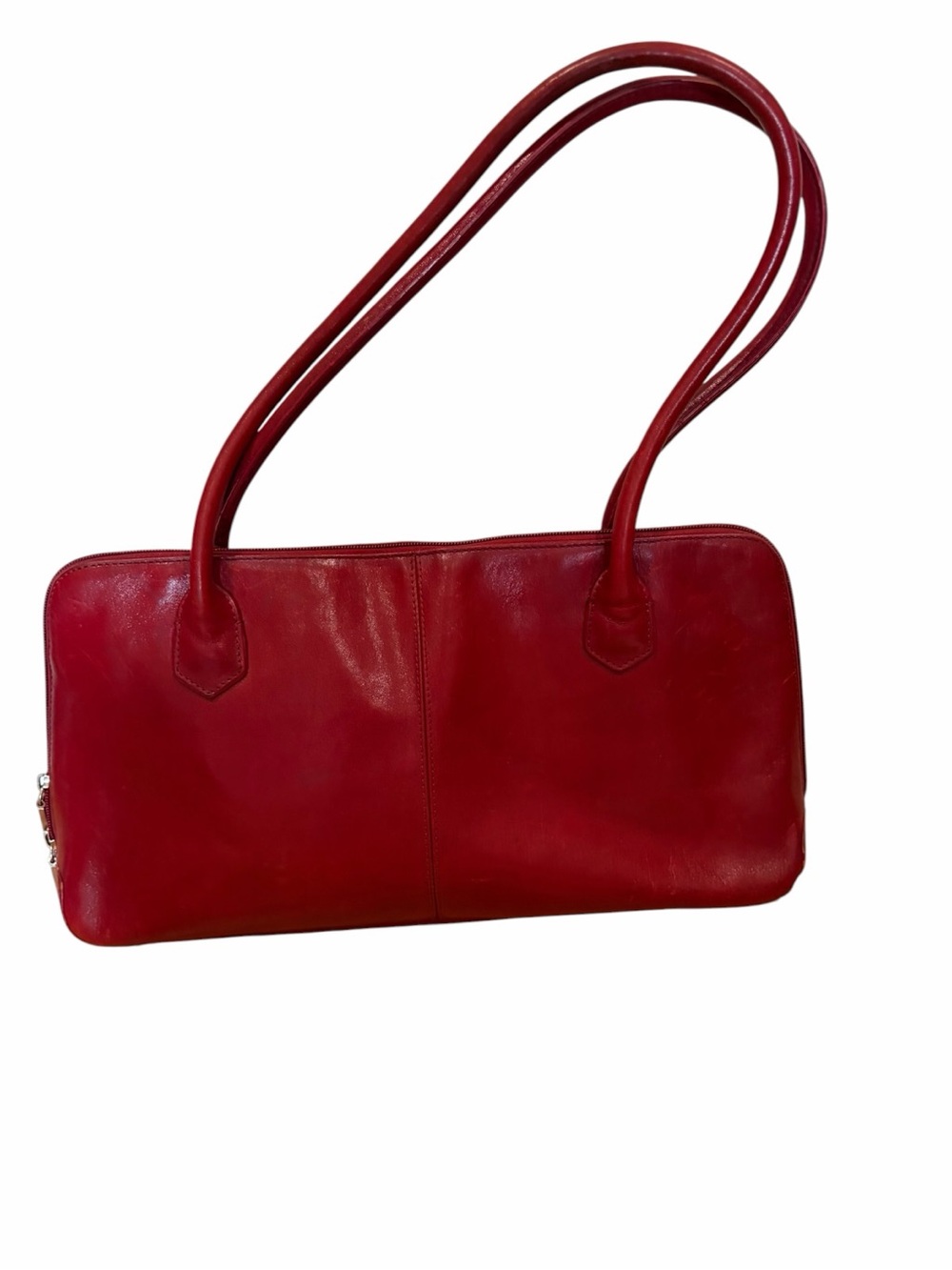 Hobo red leather east West shoulder bag - Picture 2 of 12